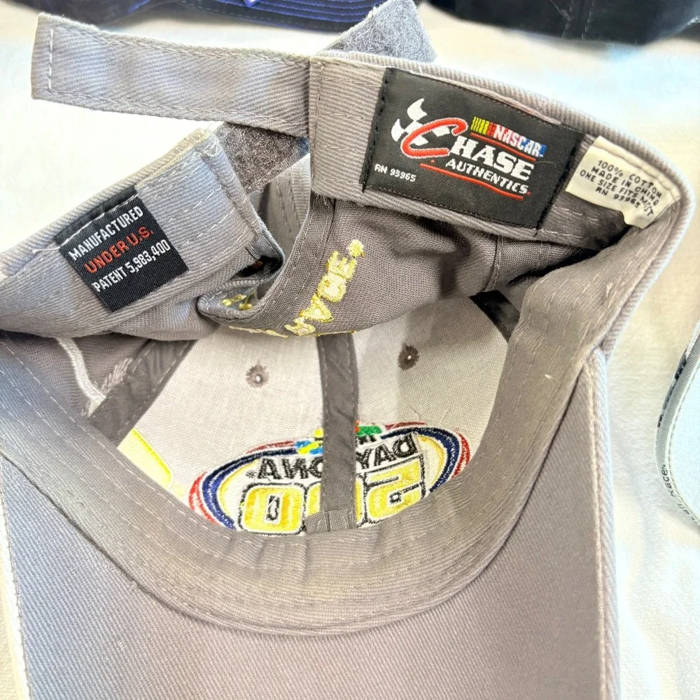 Lot 4 Vtg Daytona 500 Baseball Hats Embroidered Disney Mickey Anniv. '04-08'
